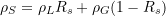 \rho_S=\rho_L R_s+\rho_G(1-R_s)