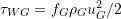 \tau_{WG} = f_G \rho_G u_G^2 / 2