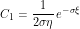 \[ C_1 = \frac{1}{2\sigma \eta} \, e^{-\sigma \xi}\]