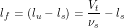 \[ l_f = (l_u-l_s)=\frac{V_t}{\nu_s}-l_s \]