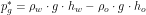 \[ p_g^*=\rho_w \cdot g \cdot h_w-\rho_o \cdot g \cdot h_o\]