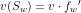 \[ v(S_w) = v \cdot {f_w}' \]