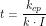 \[ t = \frac{k_{cp}}{k \cdot I} \]