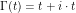 \Gamma(t)=t + i\cdot t