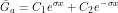 \[ \=G_a = C_1 e^{\sigma x} + C_2 e^{-\sigma x} \]