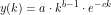 \[y(k)=a\cdot k^{b-1}\cdot e^{-ck}\]
