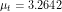 \[ \mu_t=3.2642 \]
