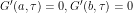 \[ G'(a,\tau) = 0, G'(b,\tau) = 0 \]