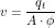 \[ v = \frac{q_t}{A \cdot \phi} \]