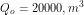 \[ Q_o = 20 000, m^3 \]